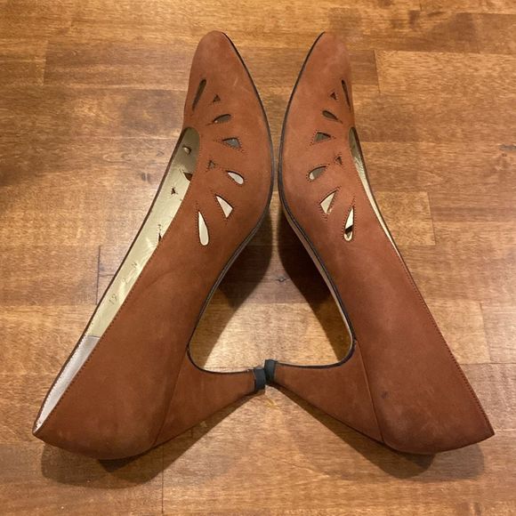Evan Picone Rust Suede Pumps Size 9N - Picture 7 of 9